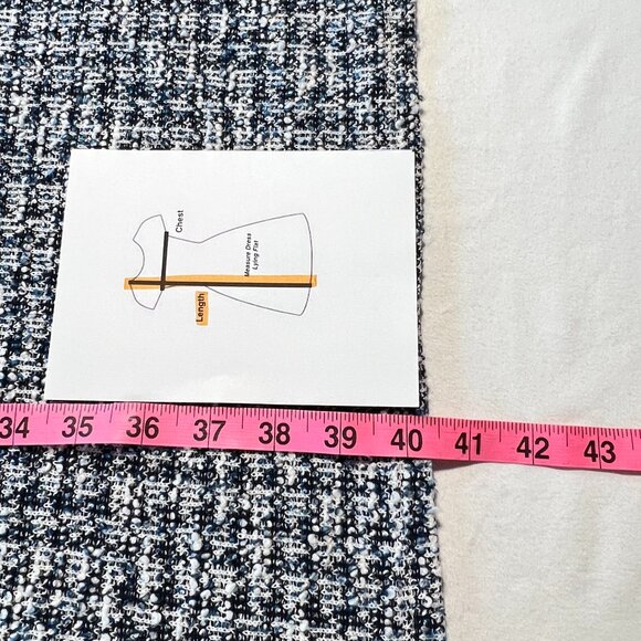 💙Talbots Black White Grey light blue  Tweed-Inspired Midi Dress - Size XL - Picture 7 of 10